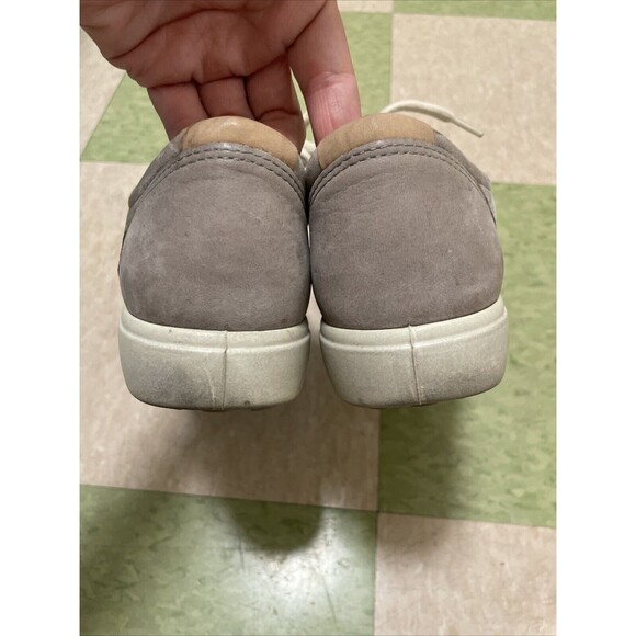 ECCO Grey Womens Soft 7 Walking Suede Leather Sneaker Size  9-9.5 40 EU Travel - Picture 4 of 9
